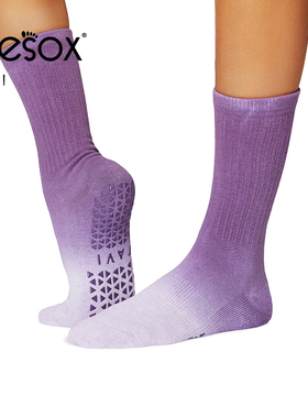 toesox tavi联名款中筒运动袜防滑吸汗透气运动瑜伽袜短女Kai