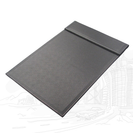 A4写字板垫板文件夹板皮革会议记录夹签字夹黑色合同夹酒店便签夹