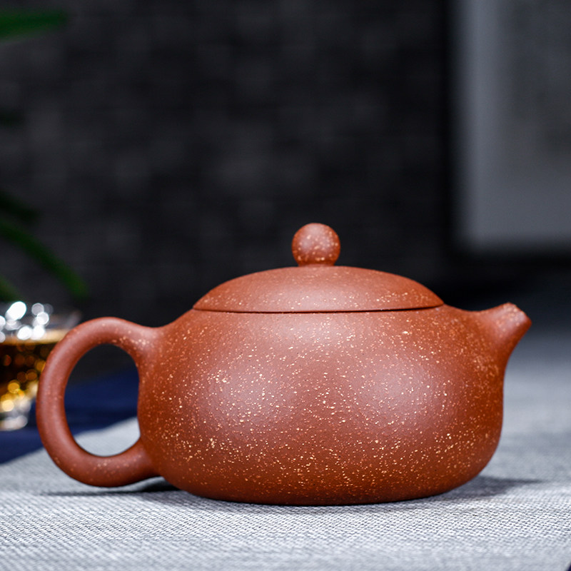 宜兴原矿紫砂壶手工龙血砂西施壶茶壶(199个出水孔)