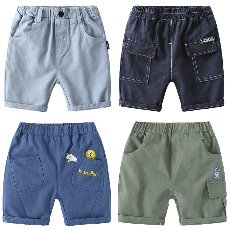 童装纯棉五分裤夏季卡通男童薄款休闲裤儿童洋气宝宝沙滩短裤外穿