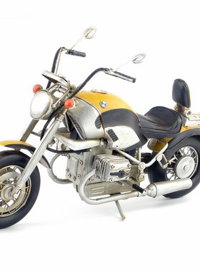 复古怀旧铁艺创意手工工艺品宝马R1200C摩托车铁皮车模型生日礼物