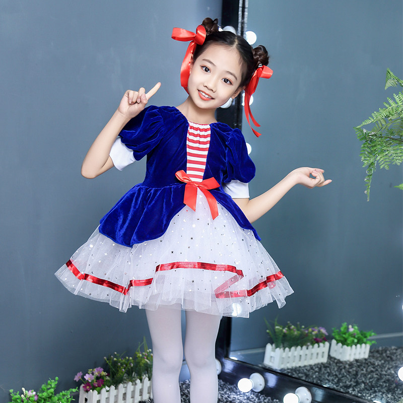 儿童演出服蓬蓬裙幼儿园表演服纱裙女童公主裙可爱舞蹈服拉丁表演
