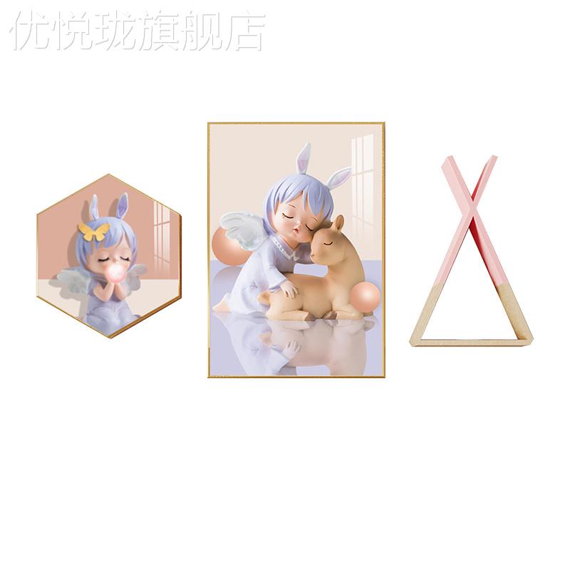 定做儿童房装饰画男孩宇航员卧室头背景墙面挂画高壁级感女床孩房