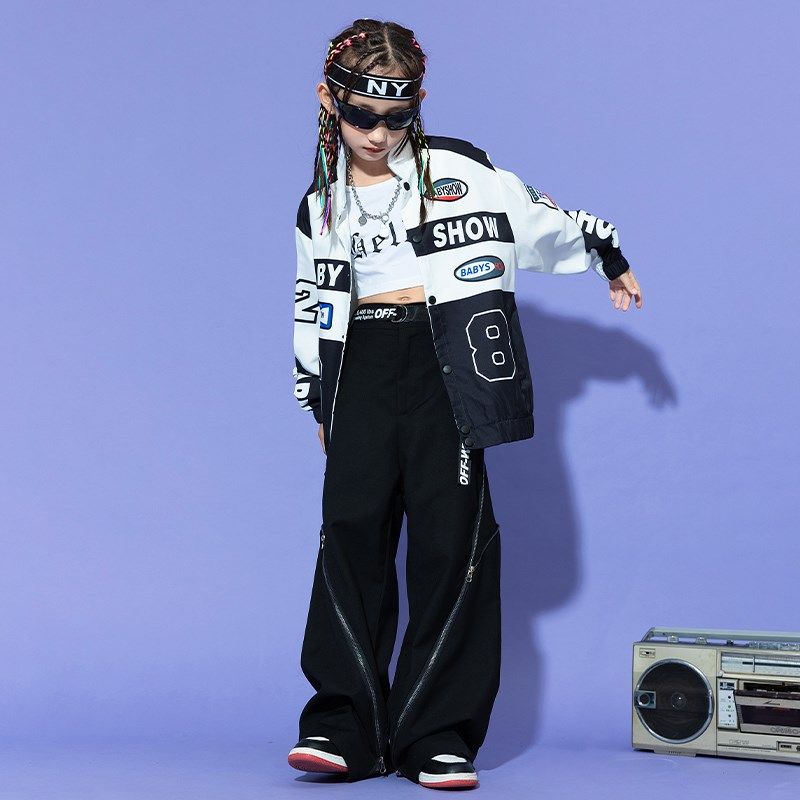 儿童街舞服男童潮酷机车夹克嘻哈hiphop架子鼓服女童爵士舞演出服,童装/婴儿装/亲子装,儿童演出服,淘宝优惠券,粉丝福利购,淘宝优惠卷