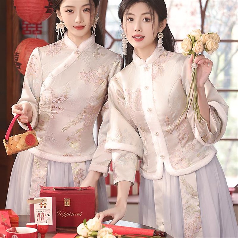 伴娘服2025新款新中式轻奢小众中国风大码姐妹团秀禾礼服毕业春夏