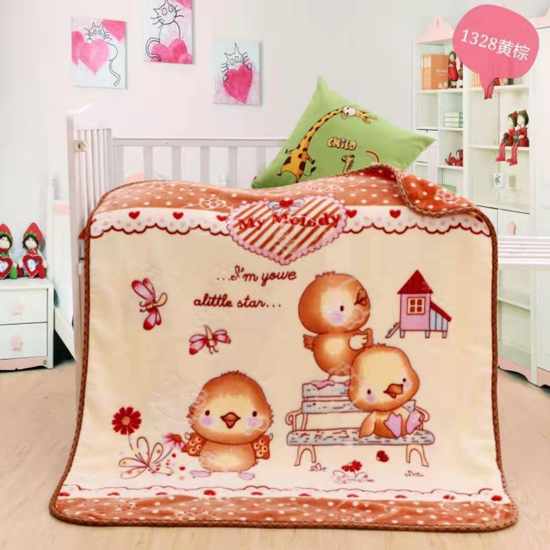 双层加厚云毯小孩秋冬午睡抱被子幼儿园盖毯儿童毯新出生婴儿毛毯