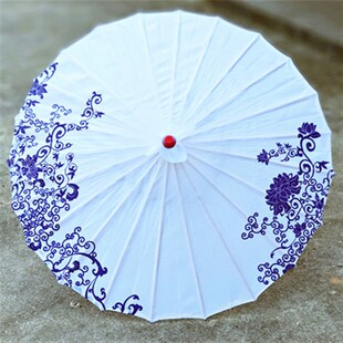 青花瓷工艺伞舞蹈道具伞成人跳舞伞吊坠装饰伞和服拍照伞旗袍走秀