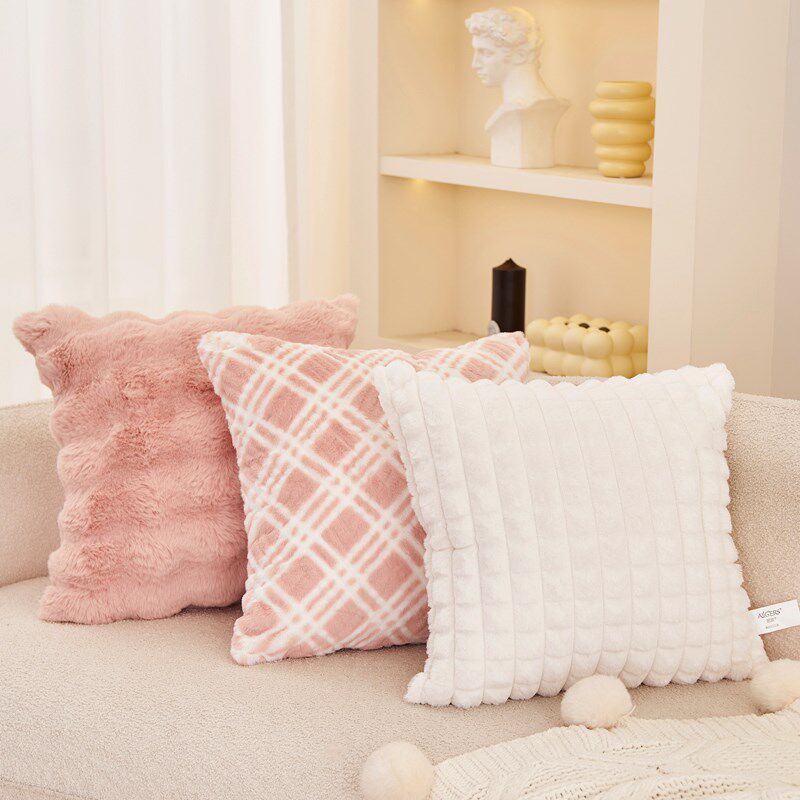 高颜值客厅沙发抱枕飘窗高级感靠垫大靠背床上睡觉腰靠枕套不含芯