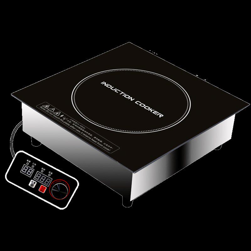 爱日子300MM方形嵌入式商用多头设备电磁炉煲仔炉大功率线控5000W