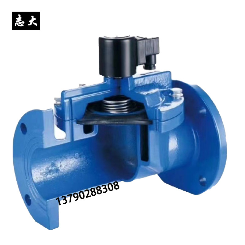ZCS DF水用铸铁法兰电磁阀常闭DN32 40 50 65 80 100 150 200先导