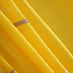 黄色装饰挂布浴帘卫生间挡水洗澡帘卧室窗帘涤纶布料柜门遮挡帘子