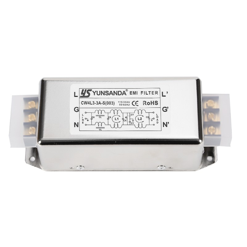 CW4L3-30A-S(003)单相三级交流电源滤波器220v高性能EMI过滤谐波