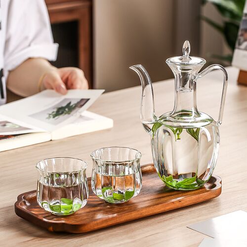 玻璃茶壶耐高温花茶壶泡茶执壶烧水煮茶壶绿茶泡茶器待客茶水壶杯