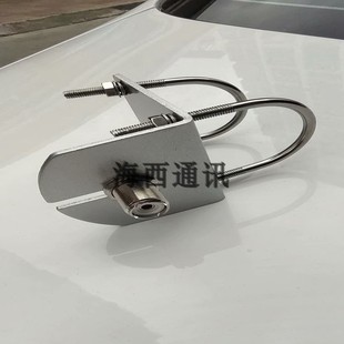 车载电台手台UV短波 天线阳台管状安装夹边卡边固定座双M母转接头