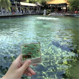 趵突泉锦鲤透光磁吸冰箱贴纸防泉水锦鲤冰箱贴创意旅游打卡纪念品
