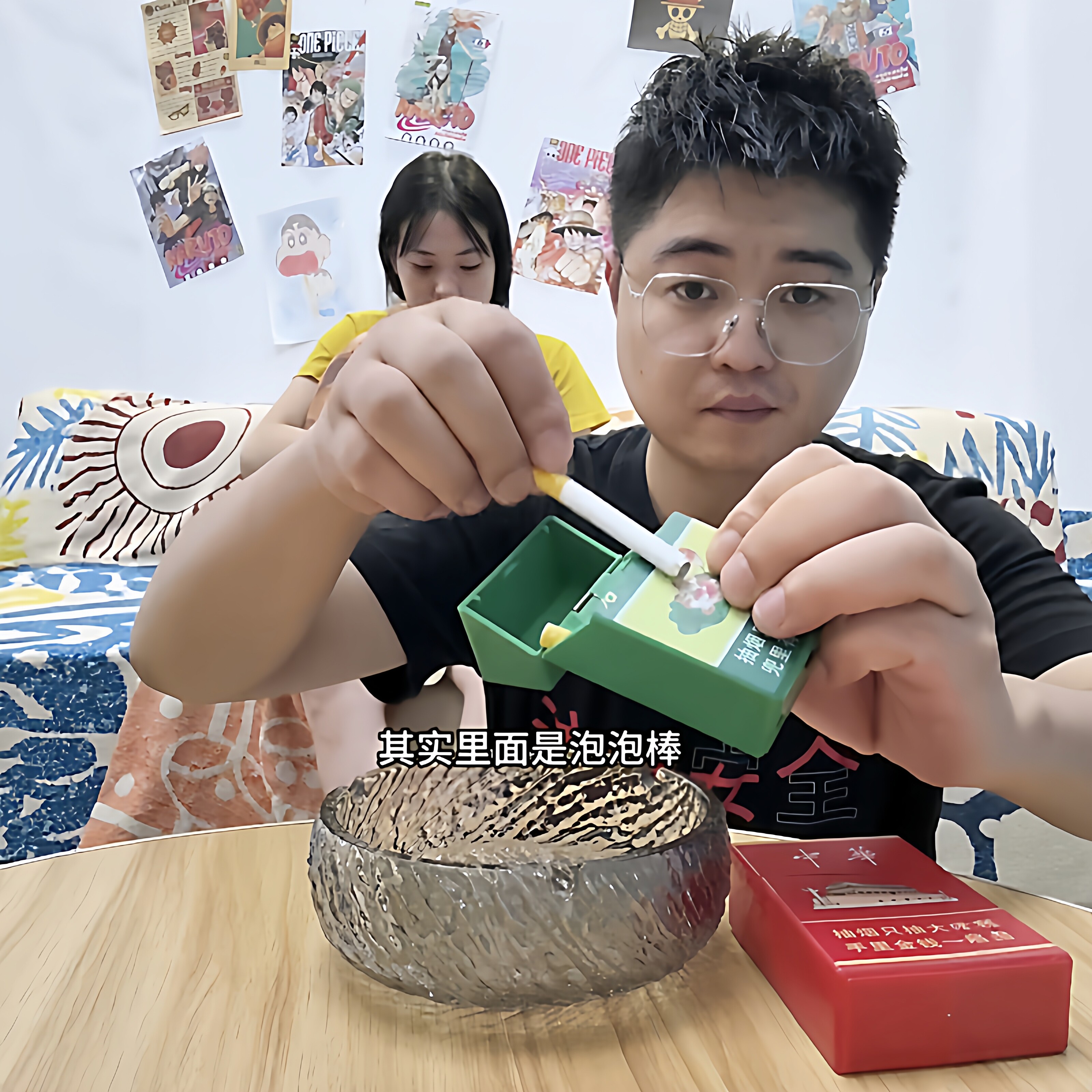 解压烟盒吹泡泡创意玩具套装图片