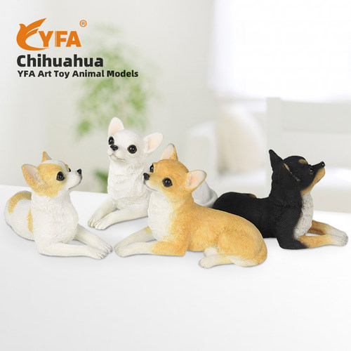 YFA迷你吉娃娃小狗模型车内摆件