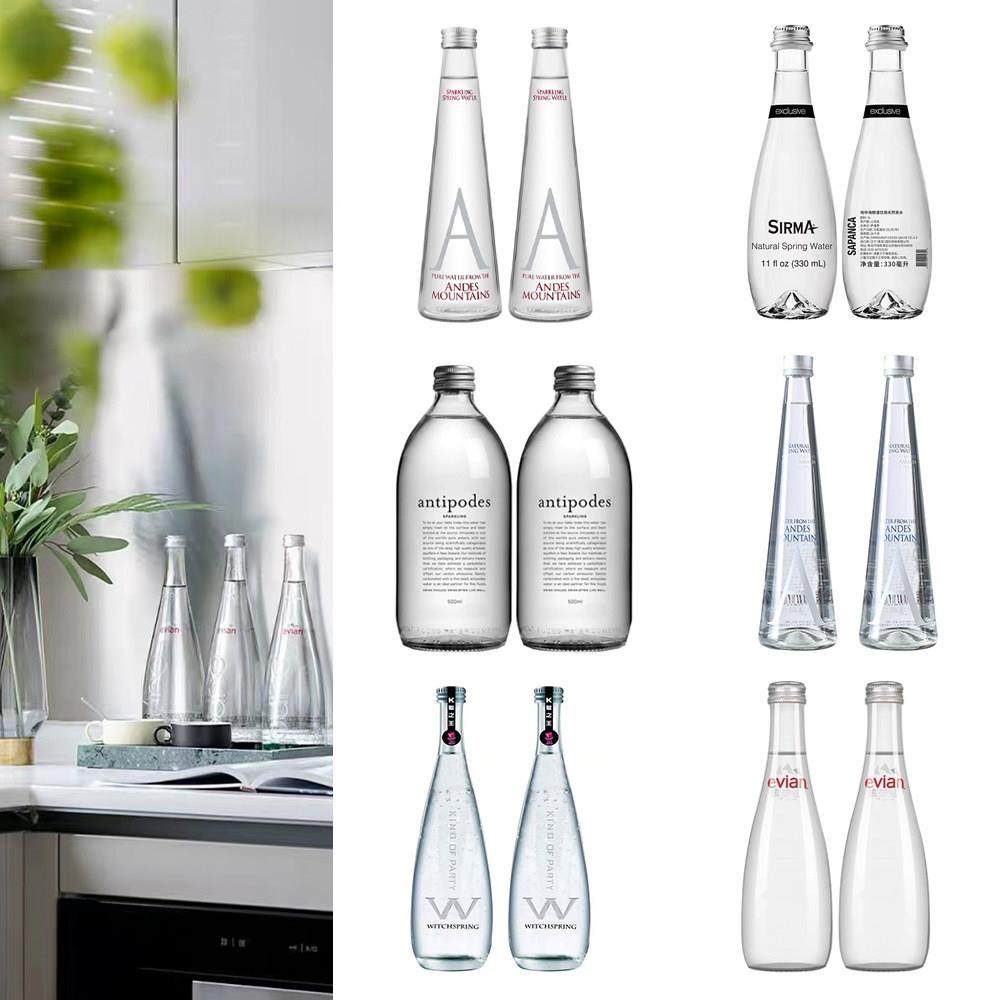 高端样板间玻璃瓶矿泉水饰品摆件进口矿泉水依云气水展厅厨房道具,家居饰品,装饰摆件,淘宝优惠券,粉丝福利购,淘宝优惠卷