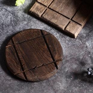 餐桌防烫木圆垫 桐木烧 木质日式 实木隔热垫 创意家用砂锅餐垫