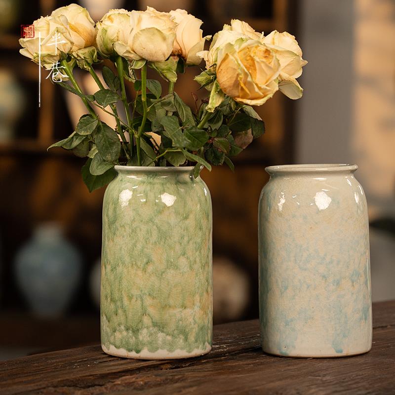 景德镇巷子里陶瓷手工花瓶窑变新中式水培花器插花卧室客厅摆件