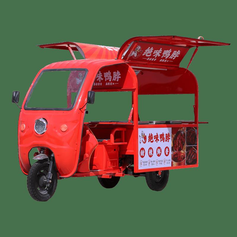 电动摆摊三轮车专用小吃车多功能餐车移动快餐车摆摊流动炸串车