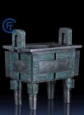 纯铜司母戊鼎摆件送朋友礼品办公室桌面公司开业送礼铜鼎定制礼物