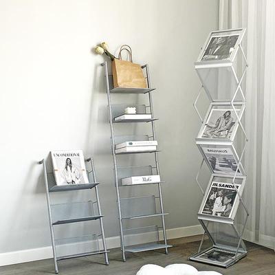ins网红杂志架靠墙落地置物服装陈列折叠cd碟片收纳架书报展示架