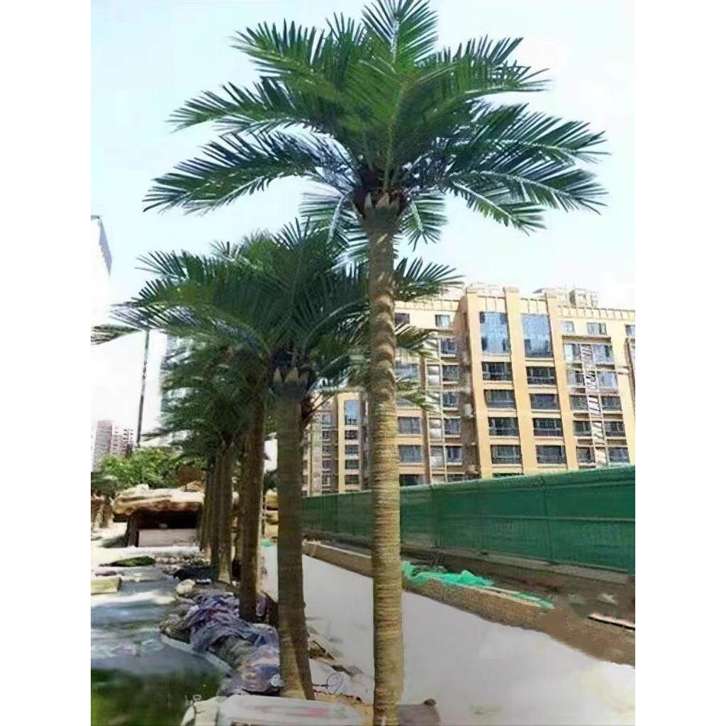 彷真椰子树假椰树造景商场大型玻璃钢棕榈树装饰室内外假树盆栽树