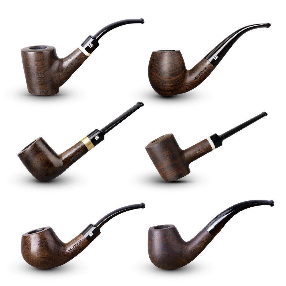 oldfox-老狐狸黑檀木烟斗9mm 滤芯烟具男士实木手工实木烟斗