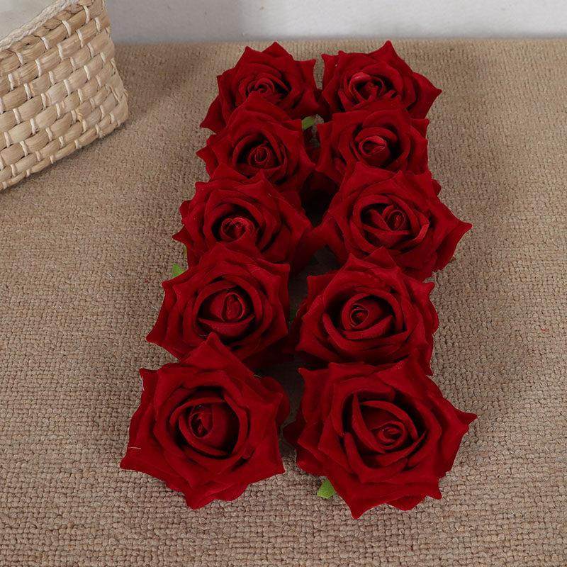 红色绒布卡罗拉角玫仿真花头玫瑰花朵 抱抱桶礼盒diy搭配装饰假花,鲜花速递/花卉仿真/绿植园艺,仿真花,淘宝优惠券,粉丝福利购,淘宝优惠卷