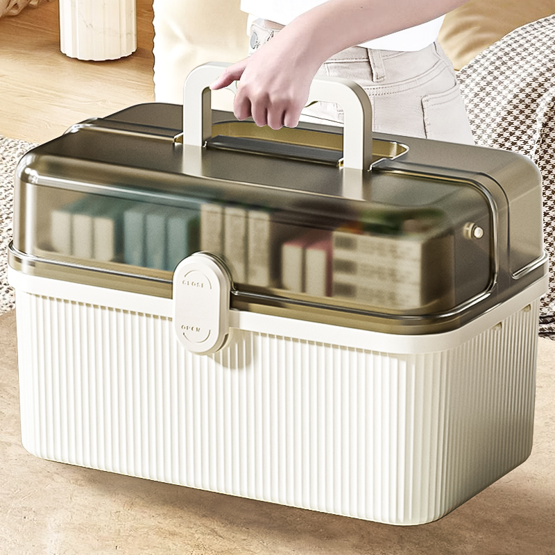 透明大号家用双层医药箱