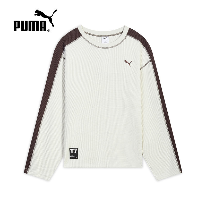 PUMA彪马复古经典T7华夫格长袖运动T恤男官方新款休闲上衣 6