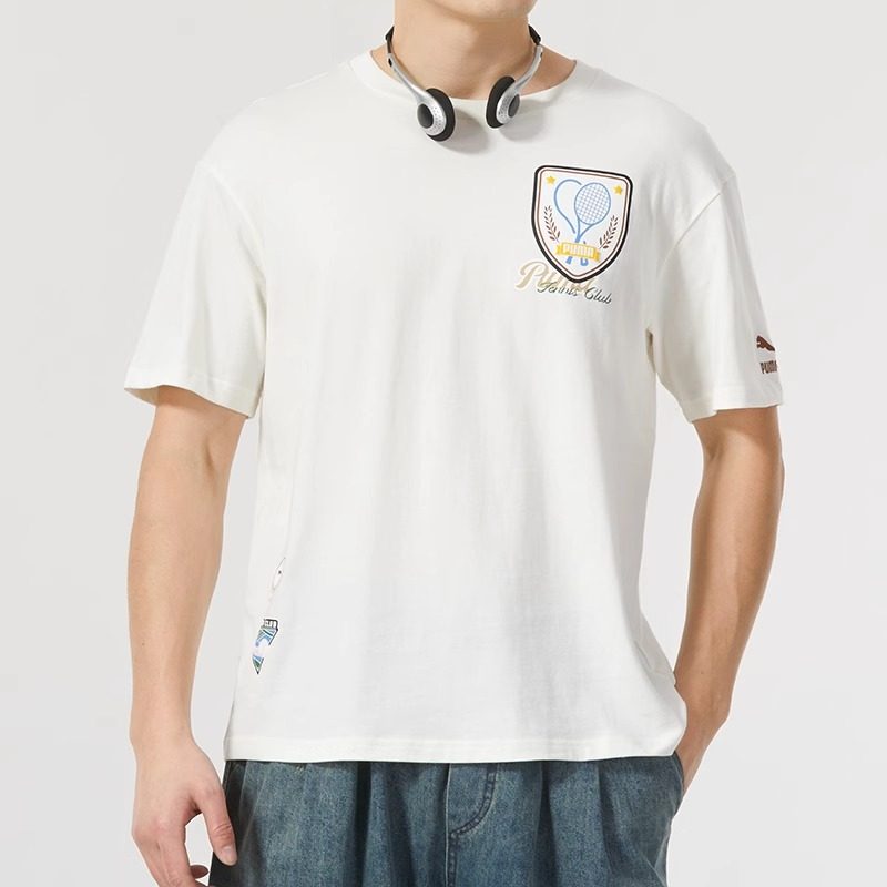 PUMA彪马圆领短袖男子春新款印花运动服休闲透气T恤625805