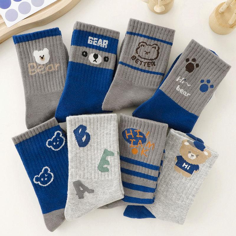 儿童袜子男童秋冬季潮流帅气高腰