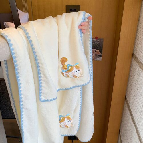 可穿浴巾女2026学生宿舍珊瑚绒吸水速干不掉毛成人干发帽家用裹巾