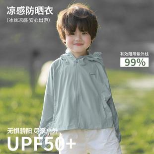男童女童冰絲輕透薄透氣大帽檐寶寶服外套 兒童衣2025新款