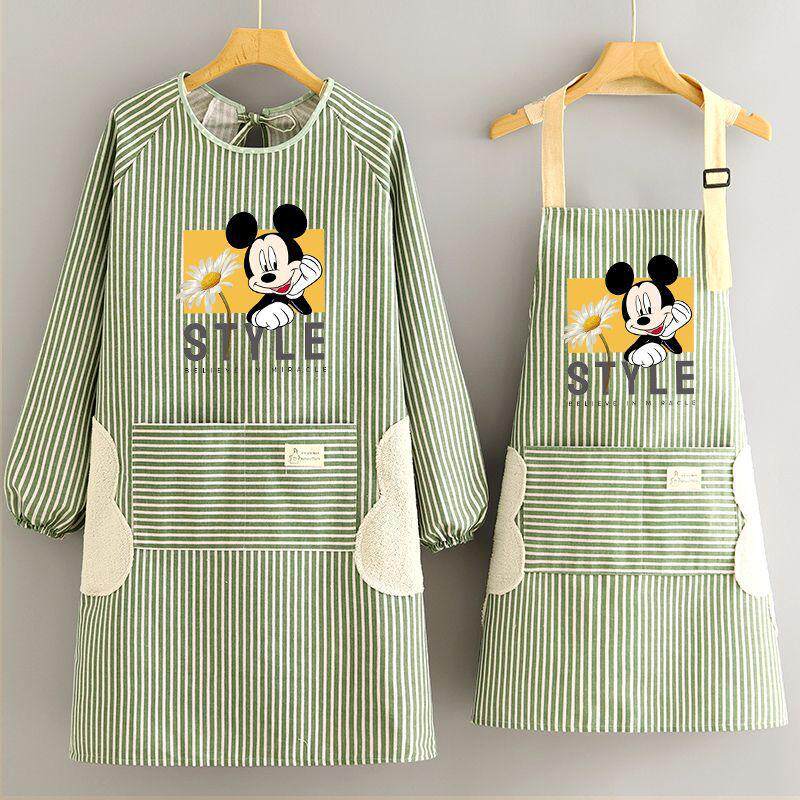 新款时尚棉麻罩衣防污耐磨长袖围裙家用厨房做饭透气工作服围腰女,家庭/个人清洁工具,围裙,淘宝优惠券,粉丝福利购,淘宝优惠卷