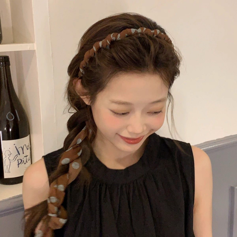 气质发带绑发飘带发箍高颅顶日常