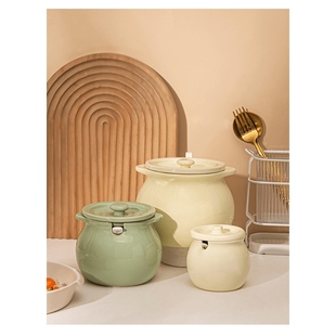 专用罐子厨房家用装油储油罐陶瓷猪油罐耐高温油带盖泼辣子罐辣椒