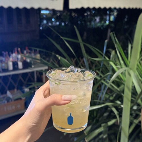 简约玻璃小蓝瓶子咖啡杯陶瓷内胆保温杯便携男女卡特水杯果汁杯X