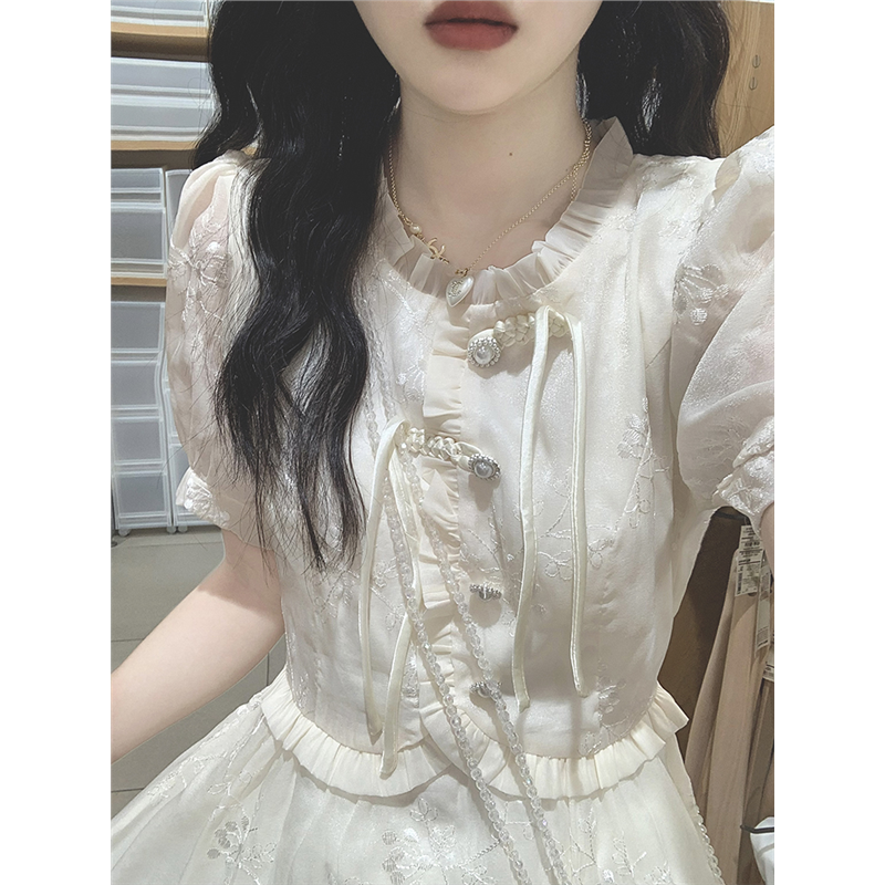 新中式国风刺绣连衣裙女夏