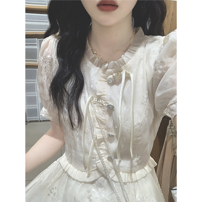 新中式国风刺绣连衣裙女夏