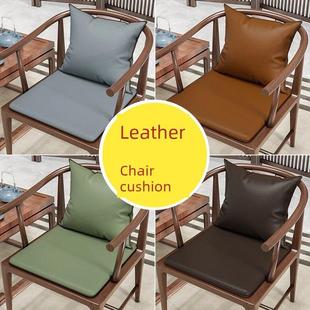 太狮椅真皮椅垫新中国风沙发椅海绵芯垫红木扶手椅实木茶纯色椅垫