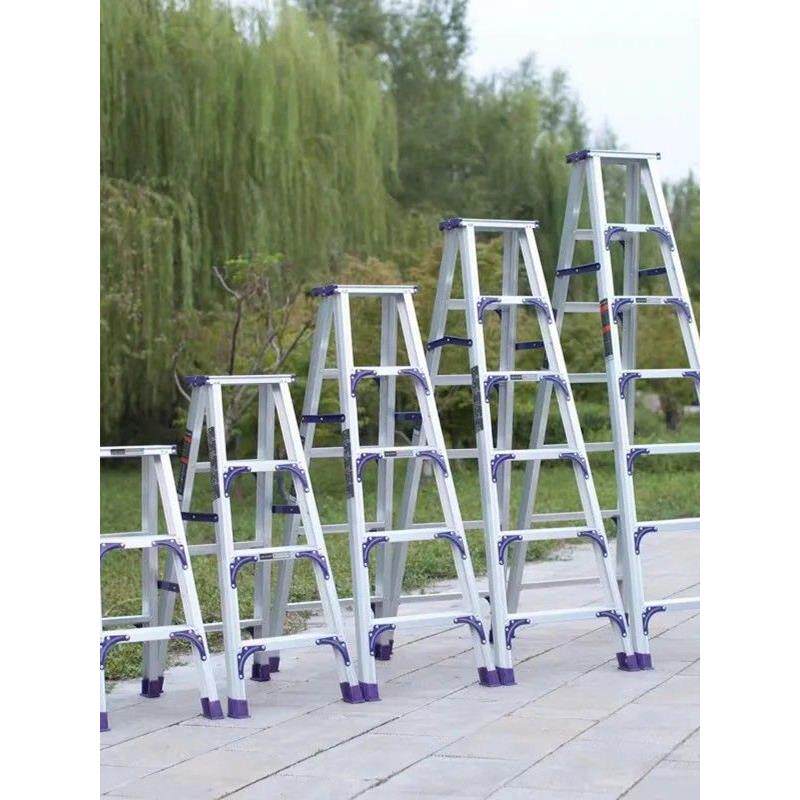 奥鹏人字梯家用折叠铝合金加厚2米室内多功能双侧工程梯爬楼梯子