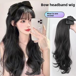 假发女士长头发发带假发一体式时尚半发带可拆卸假发片人造头发卷