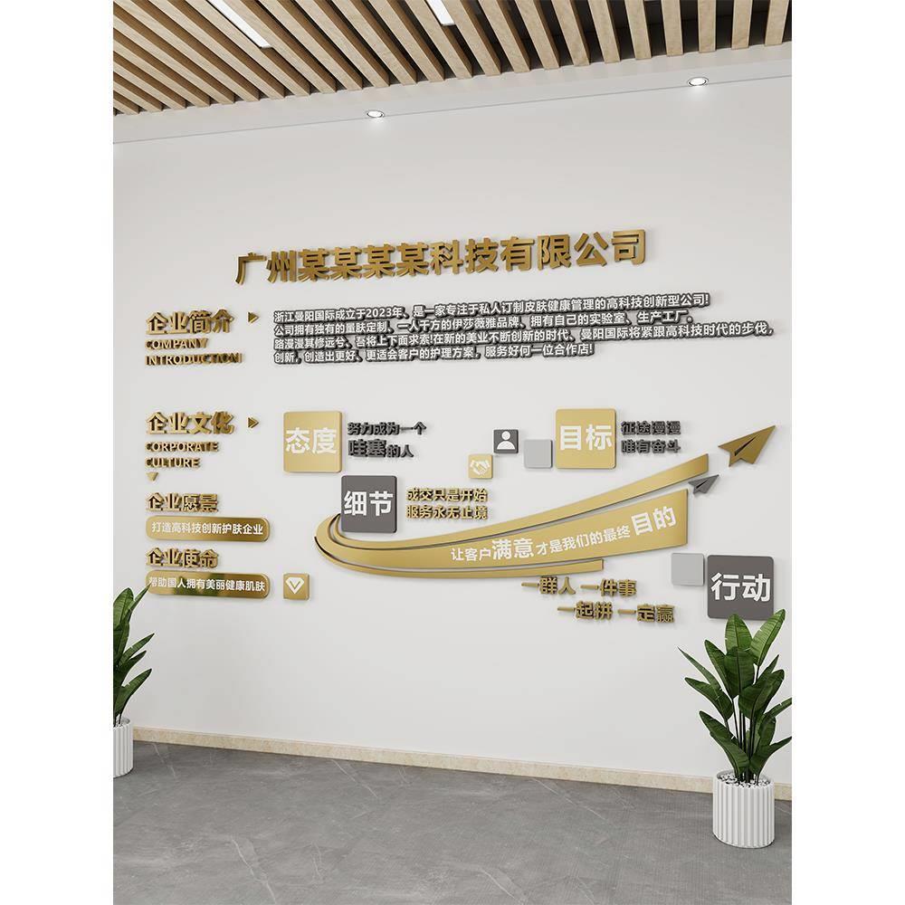 3d立体墙面装饰贴画字定制企业文化墙公司办公室励志语录标语墙贴图片