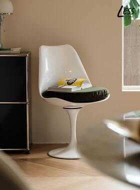 less living北欧覆古郁金香椅小户型家用餐桌椅设计师可旋转椅子