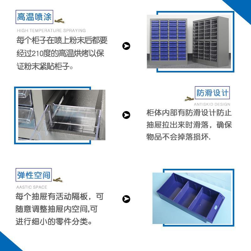 腾正跃抽屉式五金工具柜螺丝零配件样品柜75/100抽加厚车间整理柜