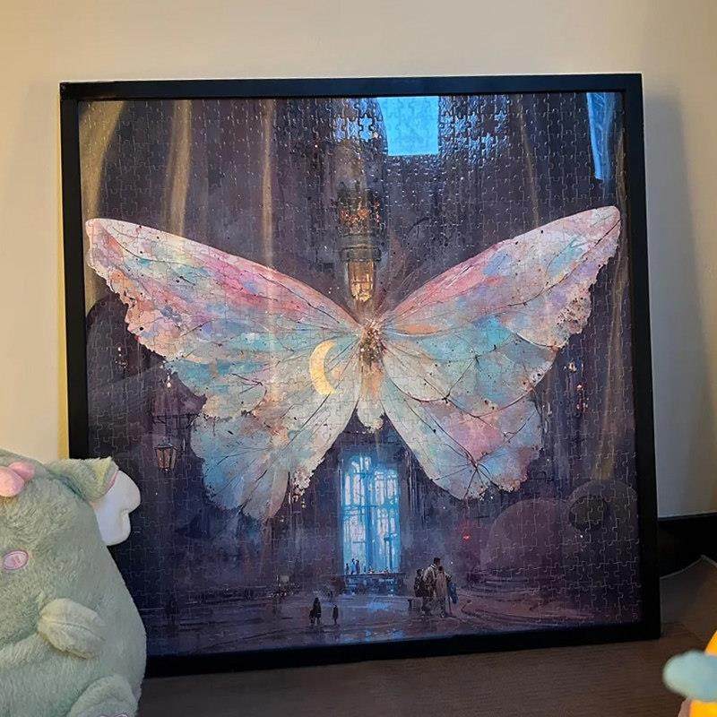 蝴蝶之梦拼图相框教堂配套框65*65实木画框拼图裱框拼图专用框,家居饰品,相框/画框,淘宝优惠券,粉丝福利购,淘宝优惠卷