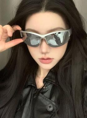 运动骑行太阳眼镜女户外登山滑雪镜Y2K辣妹眼镜偏光抗UV太阳眼镜